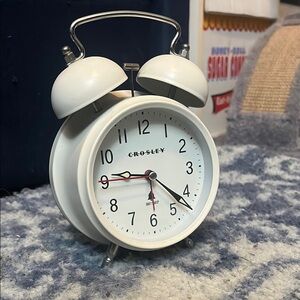 Crosley White Wall Clock Timeless Elegance